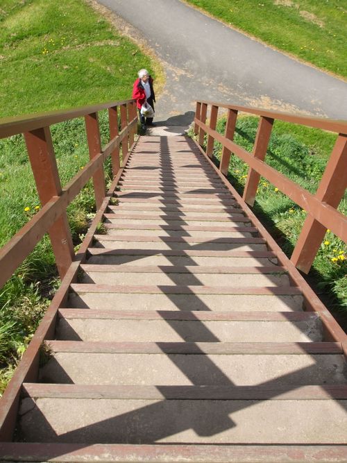 Steep stairs