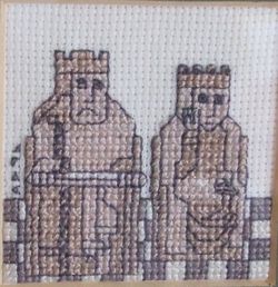 Cross stitch chessmen